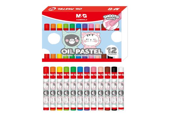 M&G Oil Pastel Round Pens 12 Colors 8.2*71mm