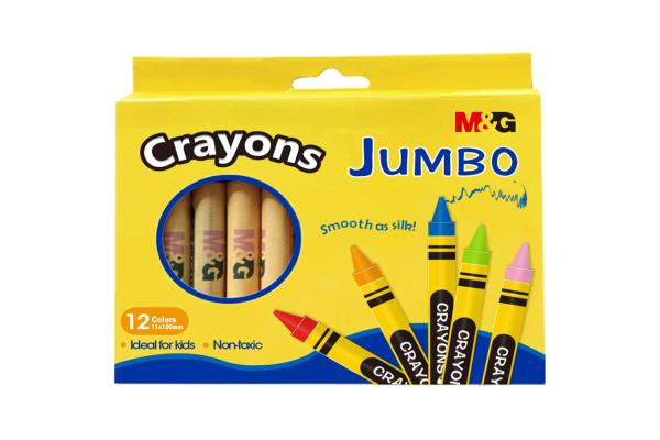 M&G Jumbo Wax Crayon 11*100mm Set Of 12 Colors