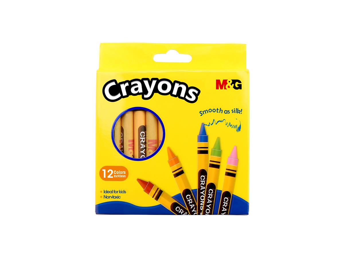 M&G Wax Crayons 8*90mm Set Of 12 Colors