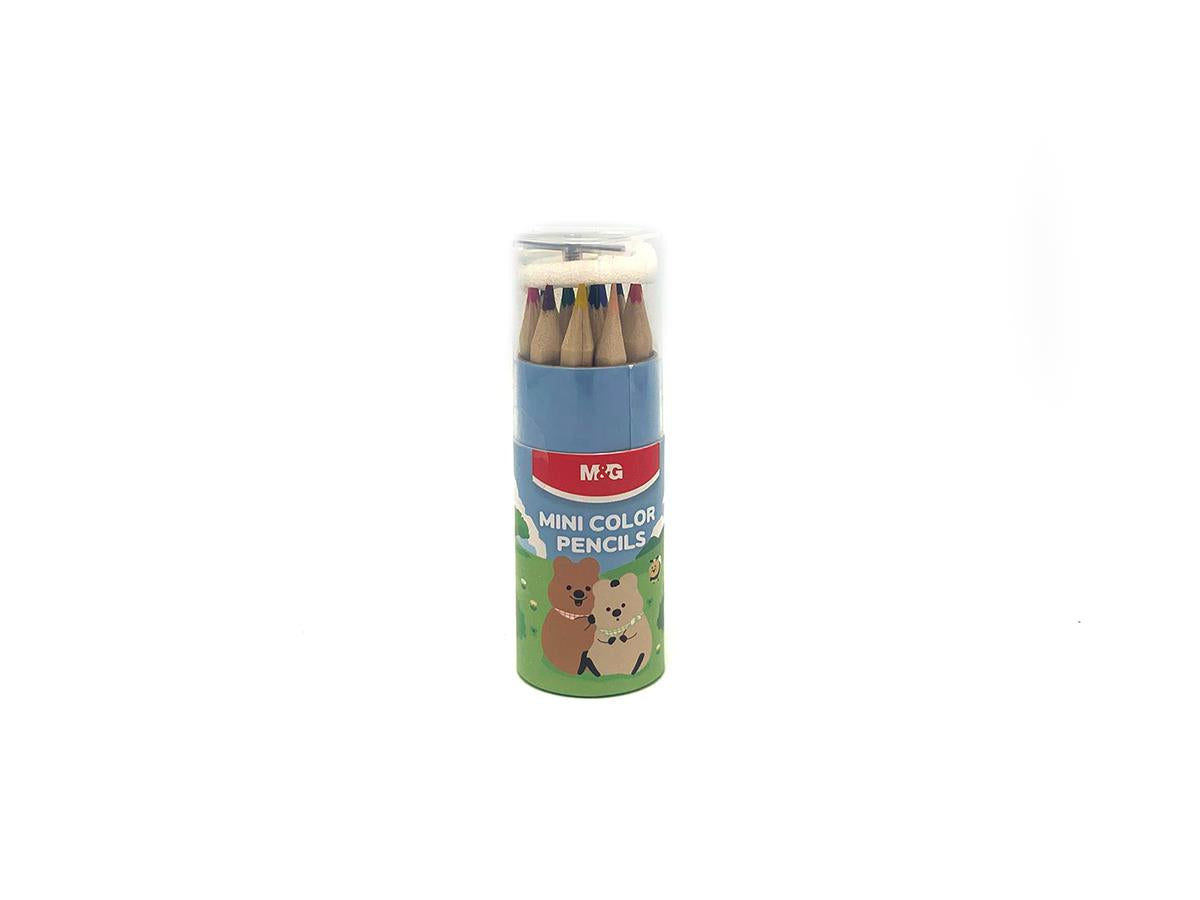 M&G Coloring Pencils Mini 12 Colors With Sharpener Kiki-Quokka