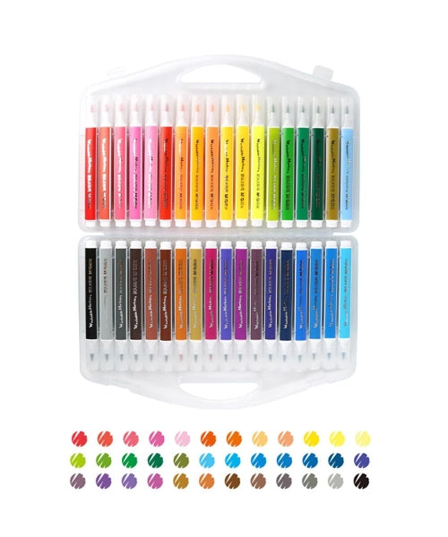 M&G Watercolor Pen Soft Brush Washable 36 Colors Food-Grade In Plastic Box