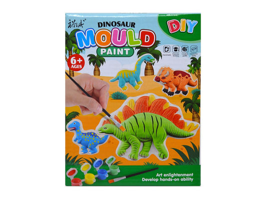 RYN ceramic set dinosaur with 4 acrylic colors and brush