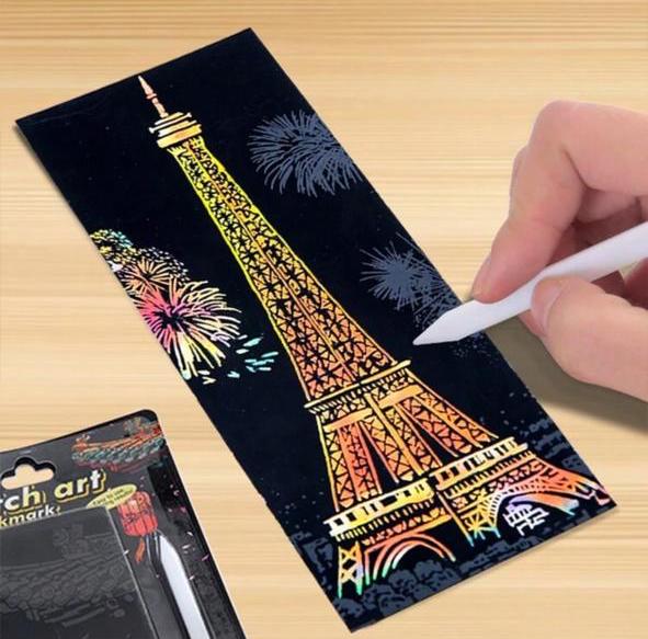 12pcs World Famous City Night View Scratch Art