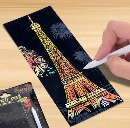 12pcs World Famous City Night View Scratch Art