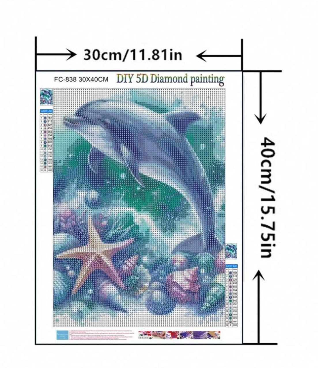 Dolphin diamond painting (30*40)