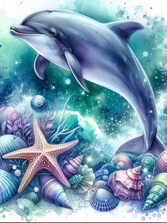 Dolphin diamond painting (30*40)