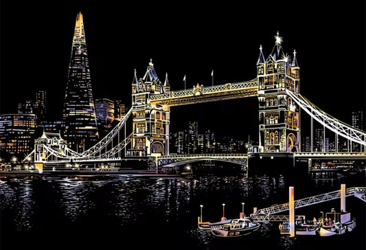Scratch Colorful City 2 - Tower bridge(40.5*28.5)