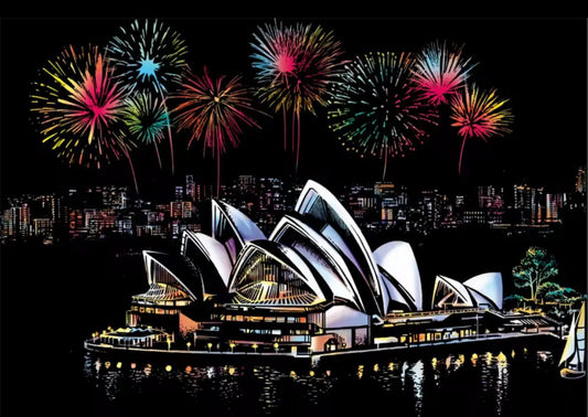 Scratch Colorful City 2 - Sydney Opera house (40.5*28.5)