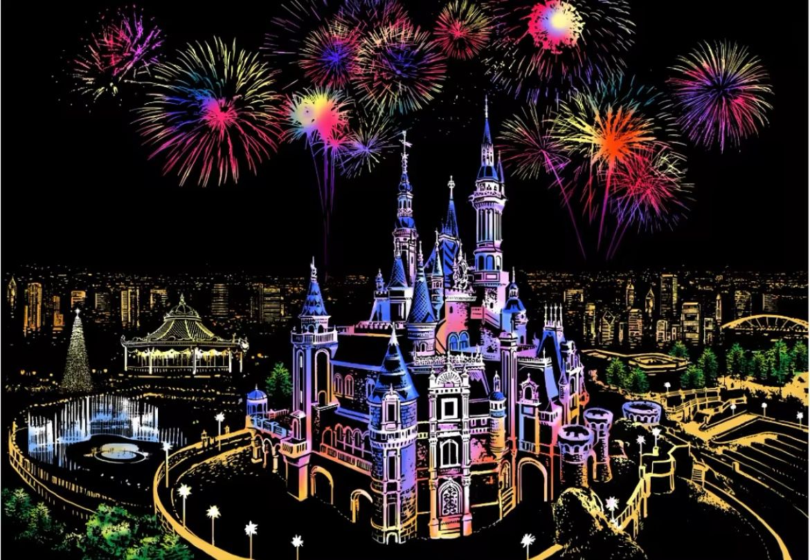 Scratch Colorful City - Dream castle (40.5*28.5)
