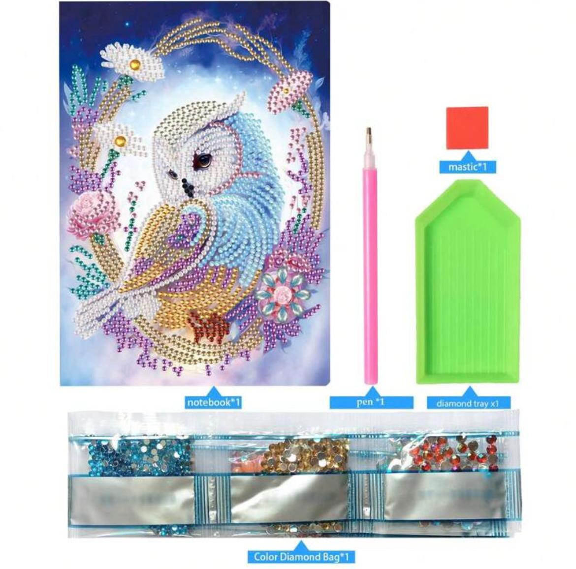 Owl diamond painting notebook (15*21)