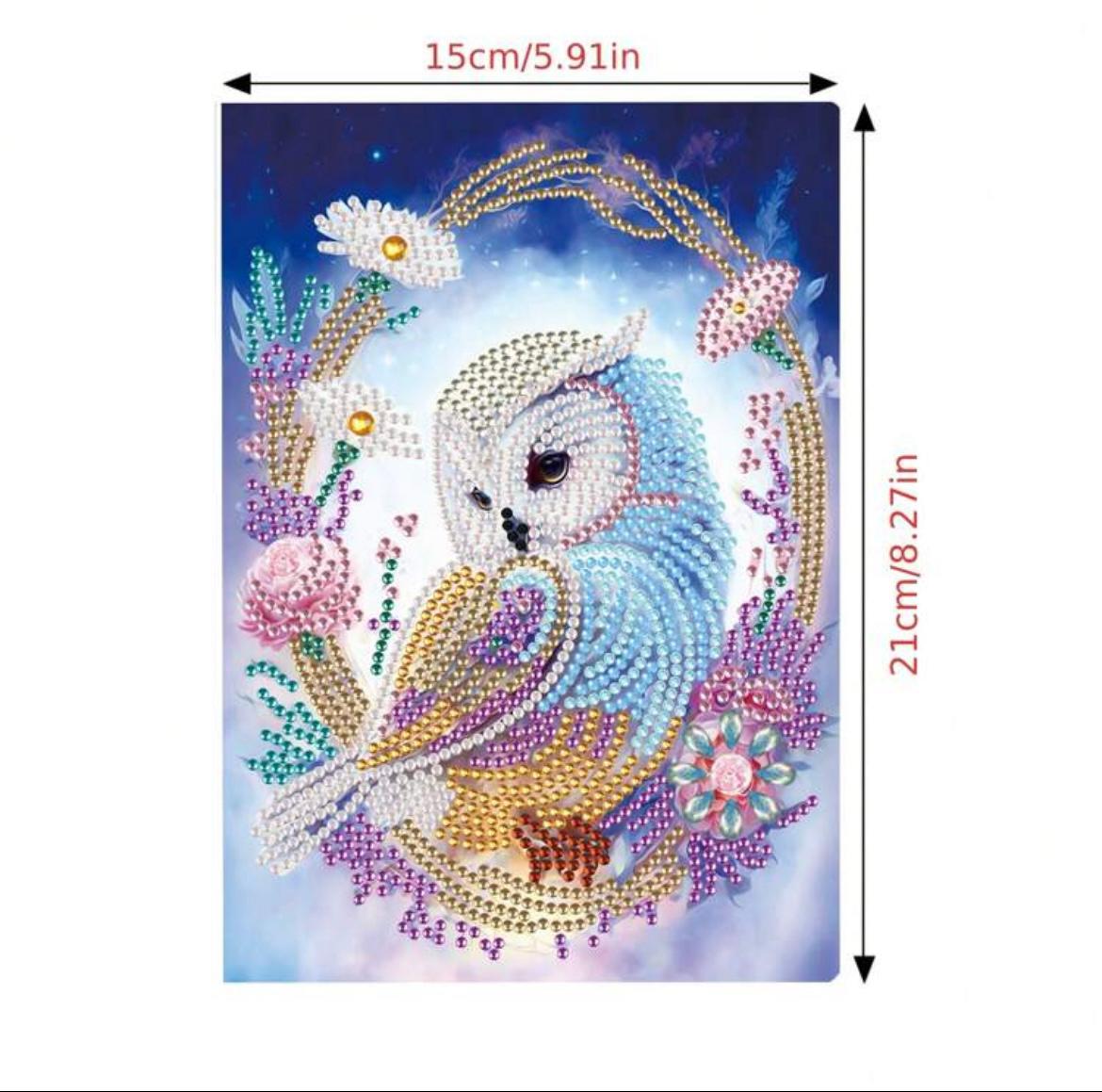 Owl diamond painting notebook (15*21)