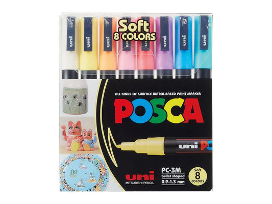 Uni POSCA Marker 1.8-2.5mm Wallet PC-5M set of 8 color Pastel